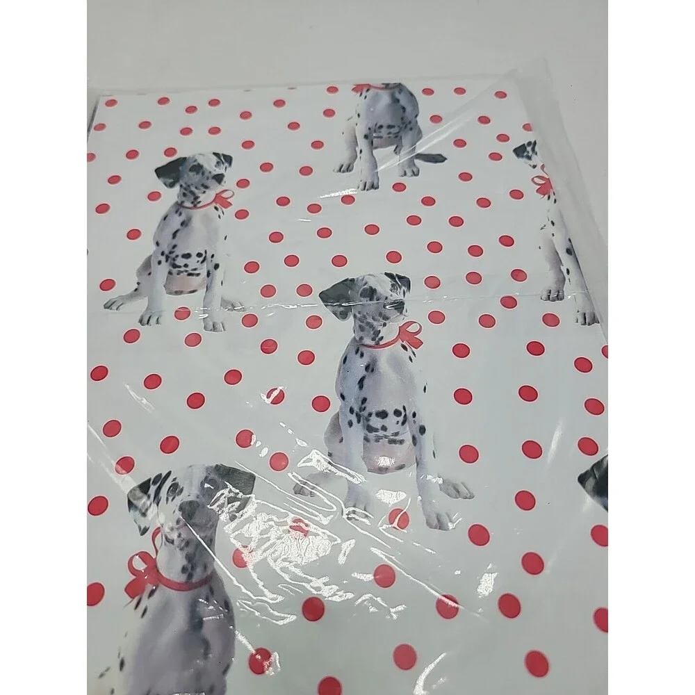 2 Vintage Gift Wrap Dalmatian Puppies American Greetings Forget Me Not